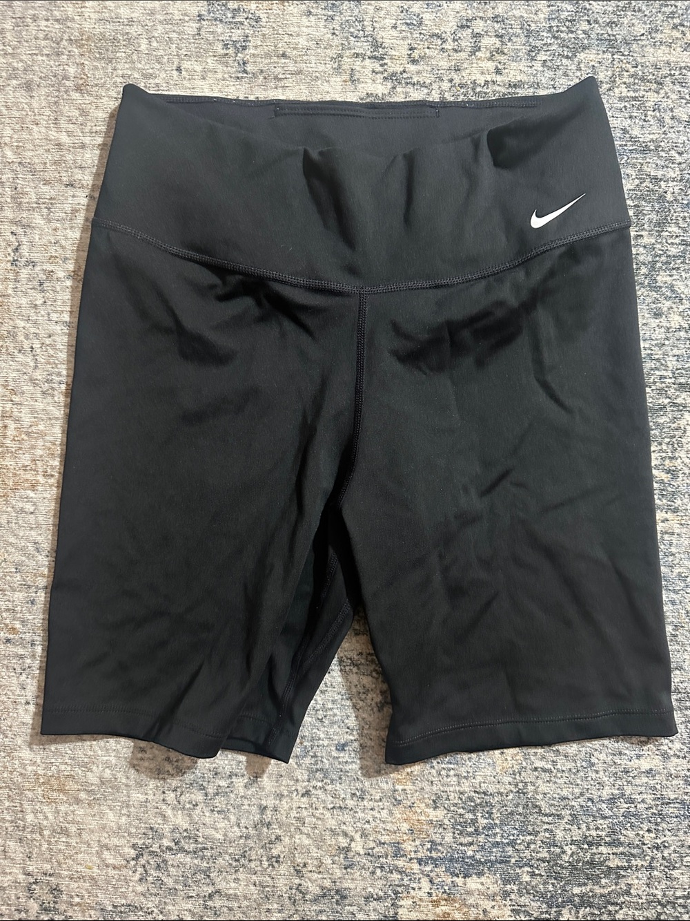 Nike Black Mid-Rise Bike Shorts with Swoosh